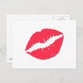 Korallenrosa Postkarte (Vorne/Hinten)