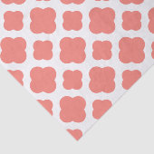 Korallenrosa Quatrefolienmuster Seidenpapier (Ausschnitt)