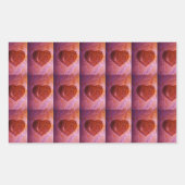 Korallenrosa Rechteckiger Aufkleber (Vorderseite)