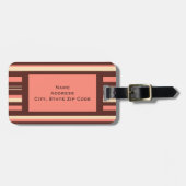 Korallenrosa Reisetasche ID Custom Gepäckanhänger (Vorderseite horizontal)
