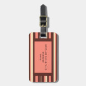 Korallenrosa Reisetasche ID Custom Gepäckanhänger (Vorderseite vertikal)