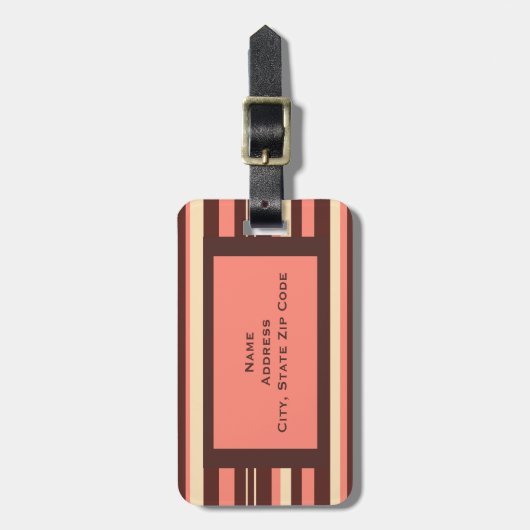 Korallenrosa Reisetasche ID Custom Gepäckanhänger (Vorderseite vertikal)