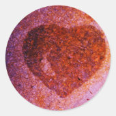 Korallenrosa Runder Aufkleber (Vorderseite)