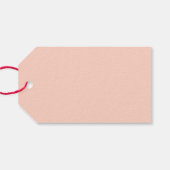 Korallenrosa Schildkröten auf schwarz Geschenkanhänger (Rückseite Horizontal)