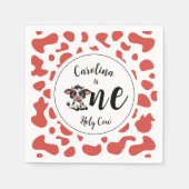 Korallenrosa Serviette (Vorderseite)