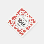 Korallenrosa Serviette (Ecke)