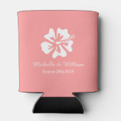 Korallenrosa Sommerhochzeit Blume kann kühler Dosenkühler (Rückseite)