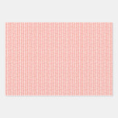 Korallenrosa, sonniges Gelbgrünes Herz und Zigzag  Geschenkpapier Set (Vorderseite 3)