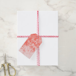 Korallenrosa Sterne Moderne schicke, festliche, be Geschenkanhänger