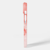 Korallenrosa Sternmuster Moderner Chic Monogram Na Case-Mate iPhone Hülle (Rückseite / Links)