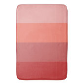 Korallenrosa Streifen Badematte (Vorderseite Vertikal)