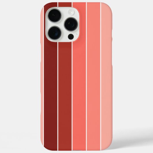 Korallenrosa Streifen Case-Mate iPhone Hülle (Rückseite)