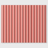 Korallenrosa Streifen Geschenkpapier (Flach)