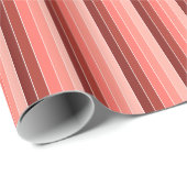 Korallenrosa Streifen Geschenkpapier (Rolleneckpunkt)