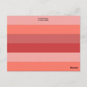Korallenrosa Streifen Postkarte (Rückseite)