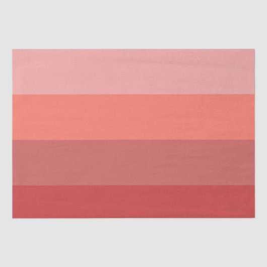 Korallenrosa Streifen Seidenpapier (Vorderseite)