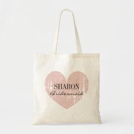 Korallenrosa überwitterte Herz-Bräute Totbeutel Tragetasche