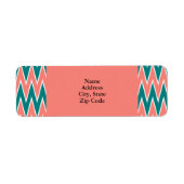 Korallenrosa und Aquamarines Zigzag-Muster (Vorne)