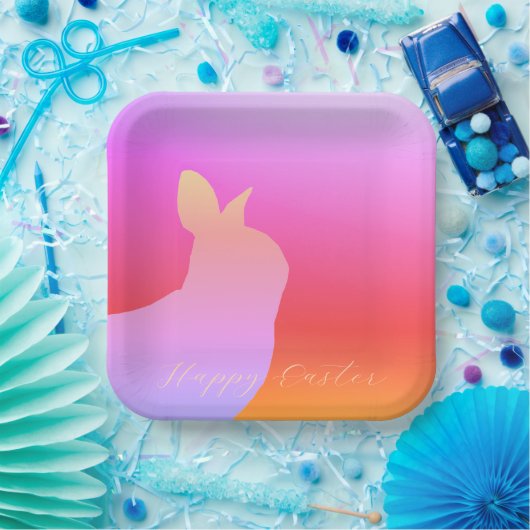 Korallenrosa und Mauve Pappteller (Party)