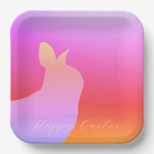 Korallenrosa und Mauve Pappteller (Vorderseite)