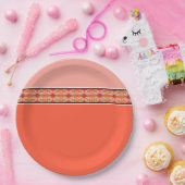 Korallenrosa und -pfirsiche pappteller (Party)