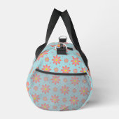 Korallenrosa und pulverblau delikate, daisate Blum Duffle Bag (Rechts)