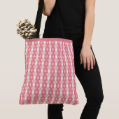 Korallenrosa und Weiß Tasche (Von Nahem)
