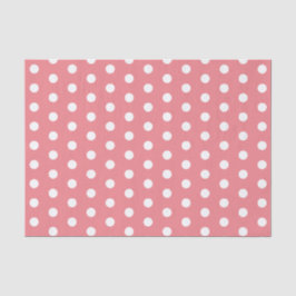 Korallenrosa und weiße Polka-Punkte Seidenpapier