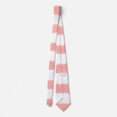 Korallenrosa Weiße Wasserfarben Streifen Krawatte (Rückseite)