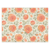 Korallenrose & Salbei-Gartenmuster Tischdecke (Vorderseite (Horizontal))