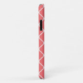 Korallenrost Lattice Muster Grau Monogram Case-Mate iPhone Hülle (Hinten/Rechts)