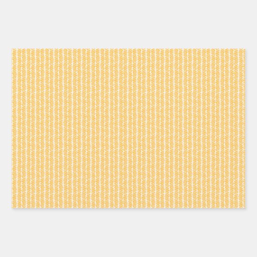 Korallenrost Sonniges Gelbes Grün Abstrakt Zigzag  Geschenkpapier Set (Vorderseite 3)