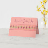 Korallenrost und Burgunder Rose Kunst Karte (Gelbe Blume)