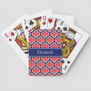 Korallenrot Marine 5c Marokkanisch #5DS Marine Nam Spielkarten