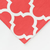 Korallenrot, Marokkaner #5 Aquamarin 3 Anfangsmono Fleecedecke (Ecke)