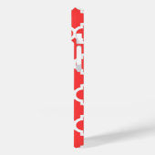 Korallenrot, Marokkaner #5 Navy 3 Initial Monogram Case-Mate iPhone Hülle (Rückseite / Links)