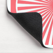 Korallenrot mit weißem Zirkelmuster Mousepad (Ecke)