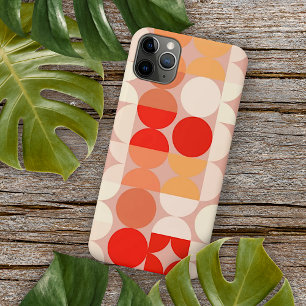 Korallenrot Orange Hauchrosa Mosaik-Kunstmuster Case-Mate iPhone Hülle