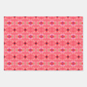 Korallenrot und Weiß Geschenkpapier Set (Vorderseite 3)