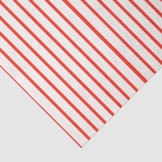 Korallenrot und Weiß gestreift Seidenpapier (Ausschnitt)