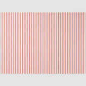 Korallenrot und Weiß gestreift Seidenpapier (Vorderseite)