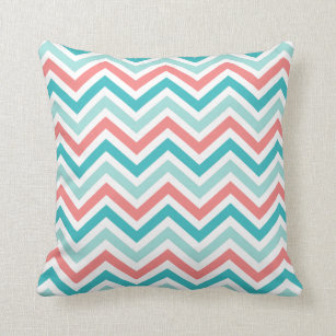 Biederlack Color Cotton Decke – Zickzack-Muster Aqua, Aus Baumwollmix, Kuschelig & Pflegeleicht