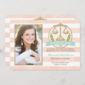 Korallenrote Aqua-Skalen des Einladung (Vorne/Hinten)