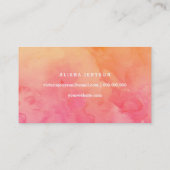 Korallenrote Aquarellloyalität des modernen Treuekarte (Rückseite)