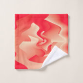 korallenrote Blume Badhandtuch Set (Waschlappen)