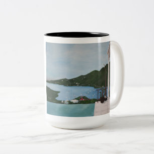 Korallenrote Bucht Johannes Zweifarbige Tasse