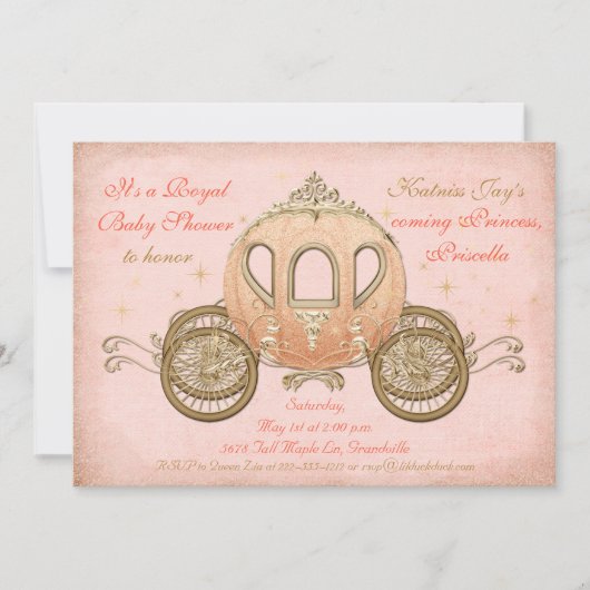 Korallenrote Einladungen (Vorderseite)