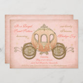 Korallenrote Einladungen Märchen-Prinzessin-Sweet (Vorne/Hinten)