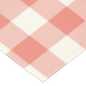 Korallenrote Gingham-/Büffel-Karo-Tischdecke Tischdecke (Schrägansicht)
