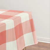 Korallenrote Gingham-/Büffel-Karo-Tischdecke Tischdecke (Beispiel)